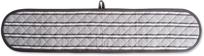 DII Double Strip Chef Kitchen Cooking & Baking Collection, Double Oven Mitt, 35x7.5, Mineral Gray