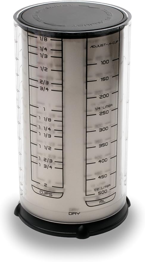 KitchenArt Professional Series 2 Cup Adjust-A-Cup, Champagne Satin, Adjustable, 1/8 to 2-Cup