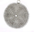 316 Premium Stainless Steel Cast Iron Cleaner, Chainmail Scrubber for Cast Iron Pan Pre-Seasoned Pan Dutch Ovens Waffle Iron Pans Scraper Cast Iron Grill Scraper Skillet Scraper HOVhomeDEVP