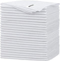 White Microfiber Cleaning Cloth -Pack of 24, Highly Absorbent Cleaning Rags, 16"X12" All Purpose Cleaning Towels for Housekeeping, Kitchen, Car, Lint Free and Reusable Microfiber Towels