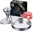 Gourmet Easy Hamburger Press Patty Maker & Smash Burger Press, 2-in-1 Combo | Heavy Duty Burger Mold with Patty Liner, Easy-Clean Design, Premium Mirror Polished, Dishwasher Safe, 5-Year Warranty
