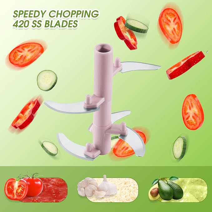 Manual Food Chopper Vegetable Cutter Onions Cutter Garlic Dicer Grinder Veggie Chopper with Container 900ML