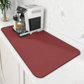Coffee Mat Super Absorbent Dish Drying Mat Coffee Bar Mat 18"x 32", Red | Match with Coffee Machine Accessories Large Drying Mats for Kitchen Counter