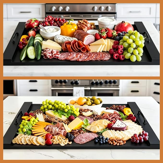 Noodle Board Stove Cover with Handles, Black | For Electric Stove, For Gas Stove Top
