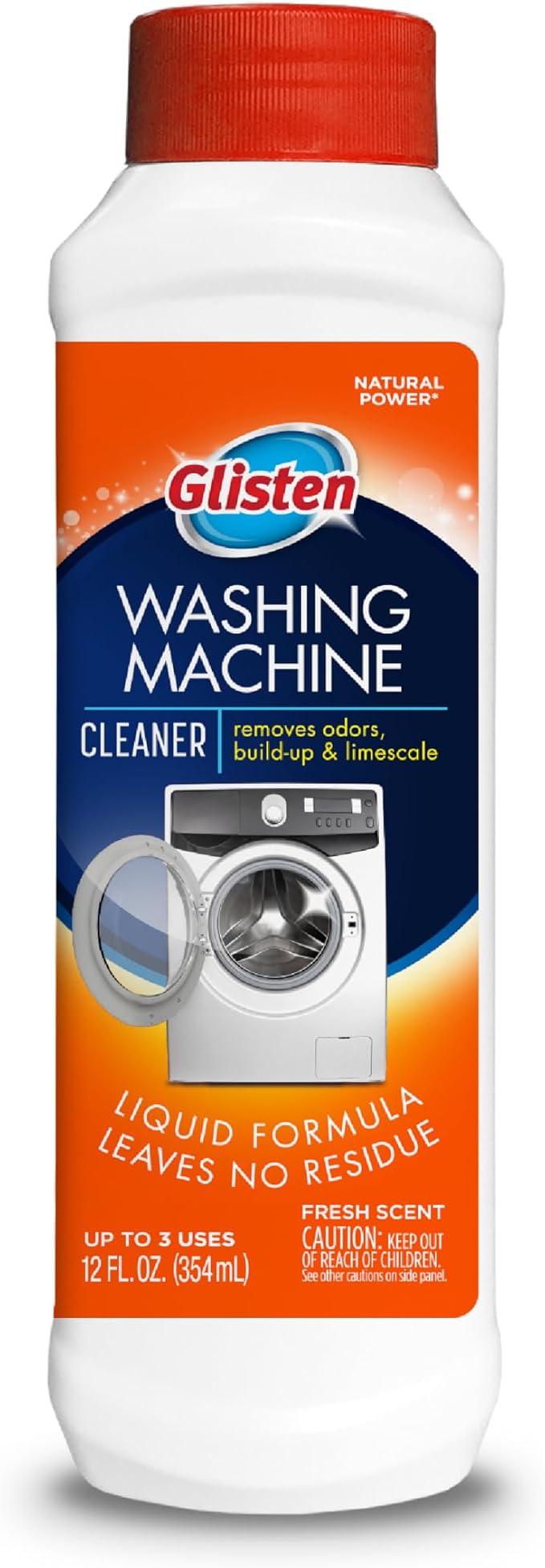 Glisten Washer Magic Washing Machine Cleaner and Deodorizer, 3 Bottles, Multicolor