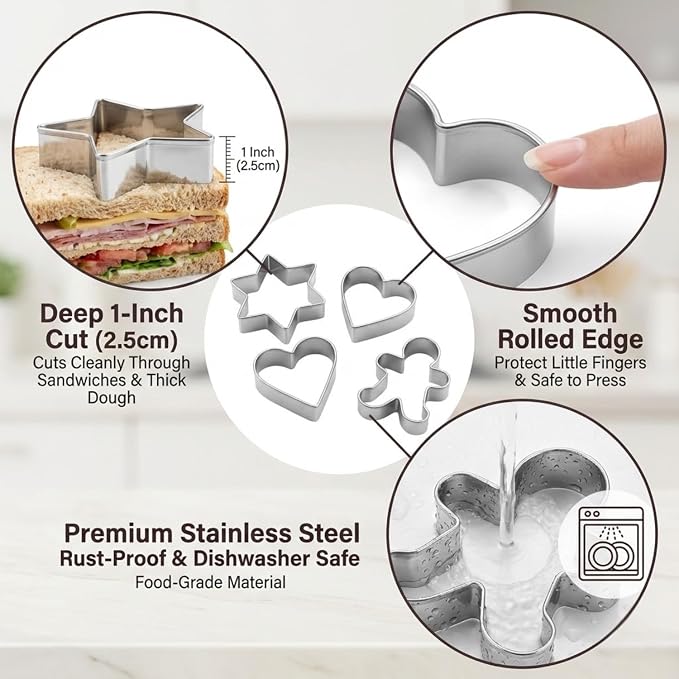 LUBTOSMN 2 Pcs Cowboy Cowgirl Cookie Cutter Set, 3.5" Dishwasher-Safe | Rounded-edge stainless steel cutters for cookies, fondant, sandwiches, cowboy and cowgirl parties, baby showers