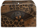 Dachshund Print Toaster 4 Slice Cover Dust-proof & Anti Fingerprint Bread Maker Machine Covers Leopard Print Small Kitchen Appliance Covers