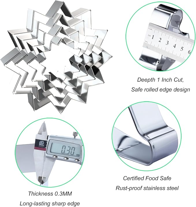Sunflower Cookie Cutter Set Large - 5 Inch, 4 Inch, 3 Inch, 2 Inch - Sun Cookie Cutters Shapes Molds - Stainless Steel