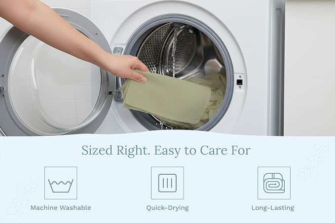 Organic Cotton Sage Flour Sack Kitchen Towels - 10 Pack, 27"x27", Highly Absorbent, Lint-Free Flour Sack Tea Towels for Baking, Kitchen and Dish Drying - 100% Cotton Sage Dish Rags (10 Pack)