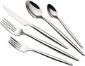 20 Piece Luxury Silverware Set for 4 Mirror-Polished 18/10 Stainless Steel Heavy Flatware Set Modern Cutlery Set Knife/Fork/Spoon Utensil Dishwasher Safe with Gifts