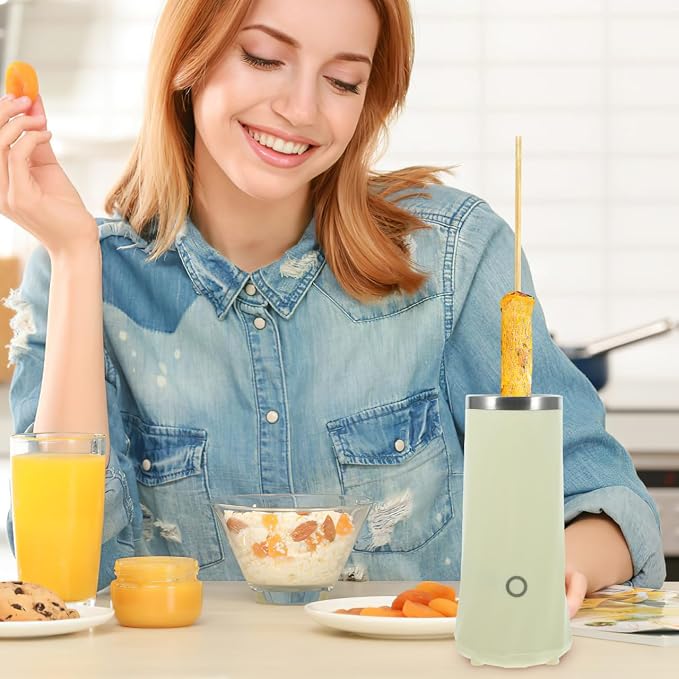 SOLUSTRE Automatic Electric Vertical Egg Roll Maker Sausage Roll Maker Machine for Breakfast Mini Cooker for Home Kitchen Compact 8.26 X 3.74 X 3.74 in 1 Set