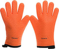 KITCHEN PERFECTION Silicone Smoker BBQ Gloves - Heat Resistant Oven Mitts | Made For Women, Waterproof, 5-Finger Design For A Better Grip, For Meat Smoking, Grilling, Cooking, Frying Turkey, Grill Gift
