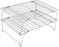 TeamFar Cooling Rack, 15"x10" Stainless Steel Wire Rack | for Baking Roasting Cooling, Non-Toxic & Heavy Duty, Stackable & Flexible, Dishwasher Safe, 2-Tier