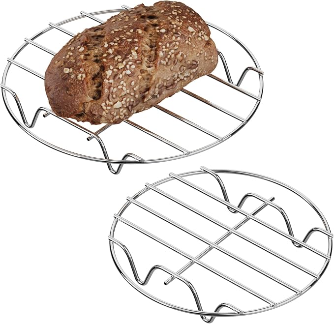 Instant Pot Trivet Rack - Steamer Rack Set, 7 and 9 Inch, 2 Pack | Two Size Set, 304 Stainless Steel, 7 and 9 Inch Racks, Pressure Cooker, Cooling, Canning, Dutch Oven, Multi-Use Support