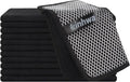 Dish Cloths for Washing Dishes with Scrub Side, Microfiber Dish Rags | Dual-sided microfiber dish cloths with scrubber for stuck-on food, quick dry kitchen washcloths 12 Pack, 7" x 7 Inch Black