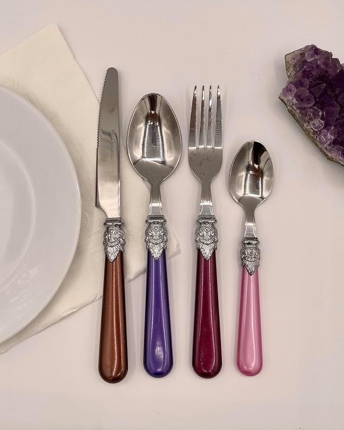 Gypsy Color Gala Mix & Match Stainless Steel Flatware Collection, Set of 16