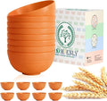 Wheat Straw Bowls Set, Unbreakable & Lightweight Microwave Safe Bowls for Soup, Cereal, Salad, 8-Piece Vibrant Soup Bowls for Kitchen, Family, Party, Picnic, Dishwasher Safe, 26 OZ(Orange)