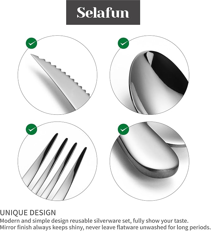4-pieces Travel Set with Case Portable Silverware Utensils Set for work, Stainless Steel Reusable Flatware Set Cutlery Set for Camping Picnic Hiking Office (6.7inch, Silver)