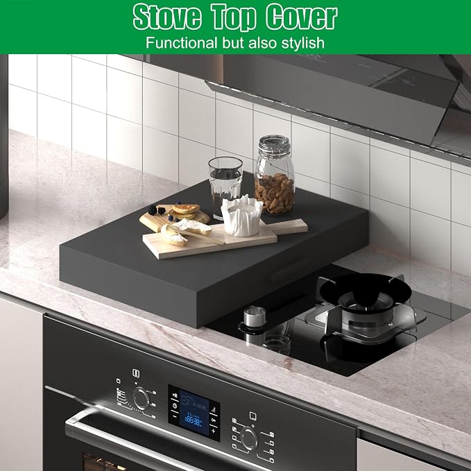 Forestchill Stove Top Cover, Heavy Duty Metal Gas Stove Cover Board with Handle, 15"L x 22"W x 3"H Noodle Board for Cooktop, Gas/Electric Stove, Expanding Kitchen Space & Easy to Clean