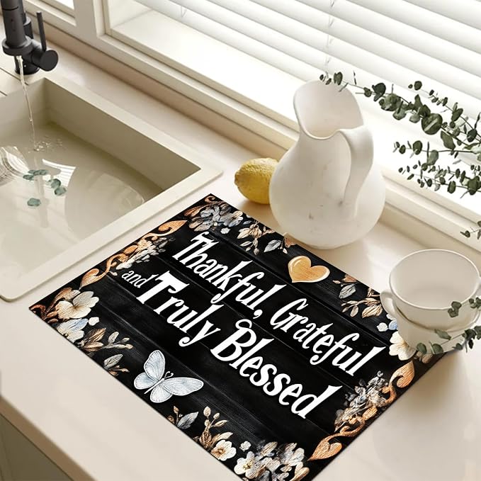 HOMETITUTE Rustic Butterfly Stove Top Cover 28x20 Heat Resistant Mat
