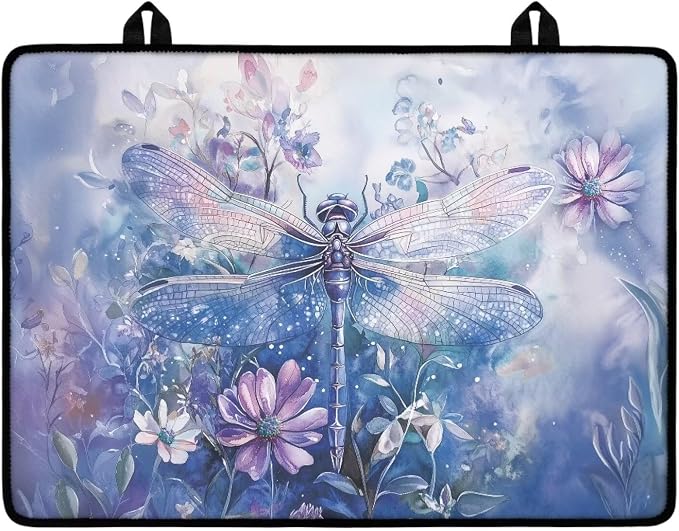 Dragonfly Daisy Print Stove Top Covers Waterproof Electric Stove Cover Mat 29.18 x 20.97 inch Glass Cooktop Protector Large Coffee Machine Mat for Flat RV Range