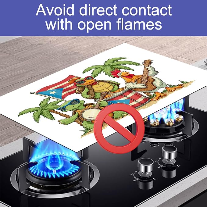HOMETITUTE Tropical Band Stove Top Cover 28x20 Diatomite Heat Resistant Mat