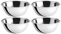 OCS Parts 4-Pack 8 Quart Mixing Bowls | 13.25-Inch Stainless Steel Bowls | Professional Grade Flat Base Mixing Bowls for Home and Commercial Kitchens