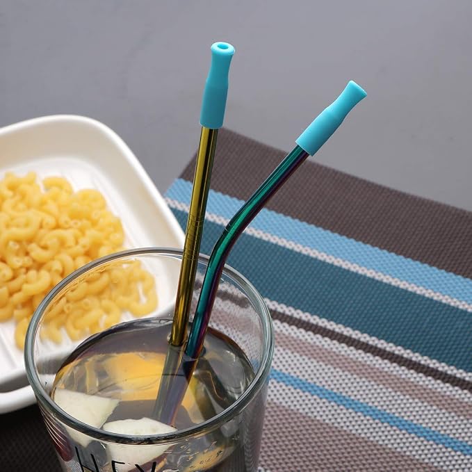 Travel Utensils Set with Case Reusable Portable Cutlery Set Stainless Steel 8pcs Including Dinner Knife Fork Spoon Chopsticks Straws(Rainbow) | Dishwasher Including Dinner Knife Fork Spoon Chopsticks Straws Travel Fork Spoon Knife for Work, School, Cam...