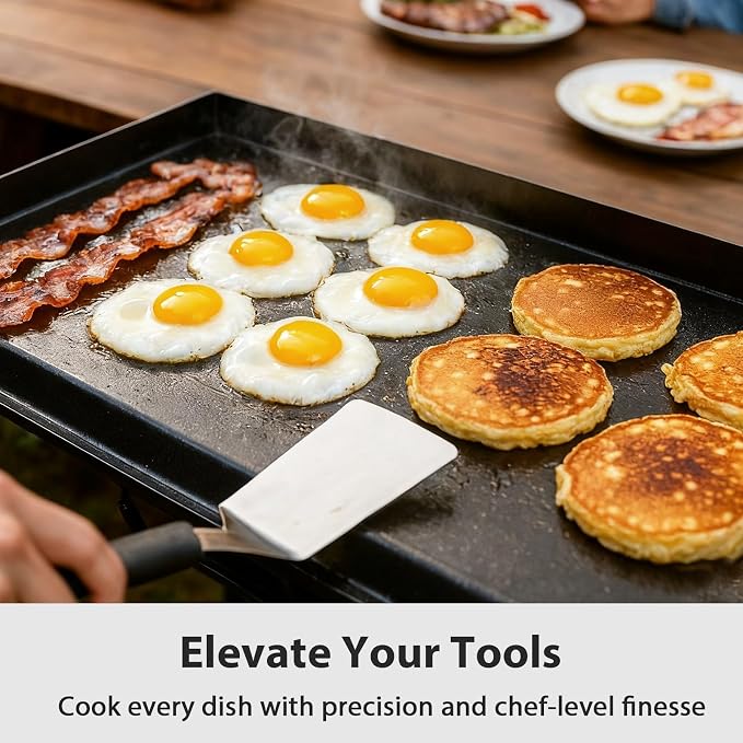 Utheer 32 x 14 Ceramic Cast Iron Griddle for Camp Chef 2 Burner Stove | For Camp Chef 2 Burner Stove Fits SG60 EX60 DB60 YK60 Double Burner Stove, Ceramic Griddle, Oven-Safe Up to 500°F