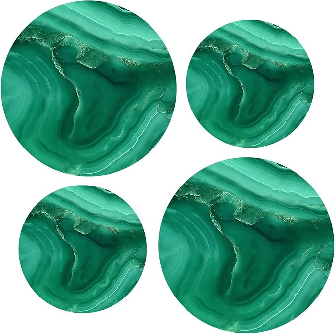 Kerixi Electric Stove Burner Covers Range Top For Expanding Counter Space Stovetop Decor (Green Marble)