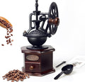 Manual Coffee Grinder Vintage Wooden Coffee Bean Grinder Hand Grinder Roller Antique Coffee Mill for Making Mesh Coffee Classic French Press for Decoration (Hexagon)