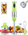 Immersion Blender Handheld 1000W 5 in 1 Corded Stick Hand Blender Kitchen with 12 Speed, BPA-Free, Mixing Beaker, Chopper, Whisk, Milk Frother, Perfect Emulsifier for Soup, Baby Food, Sauce, Puree