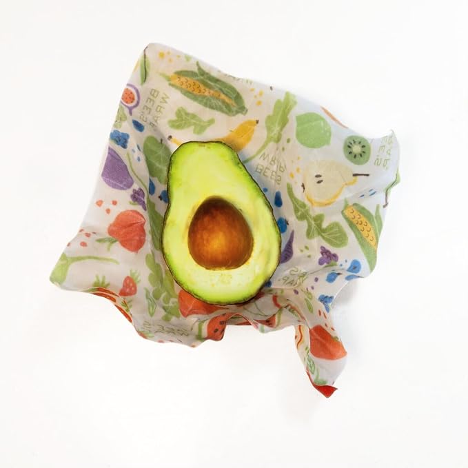 Bee's Wrap Beeswax Food Wraps, 2 Medium & Sandwich Pack - Garden Party | Organic Beeswax Wraps - Plastic Free - Reusable Food Storage - Lunches & Leftovers - Made in USA