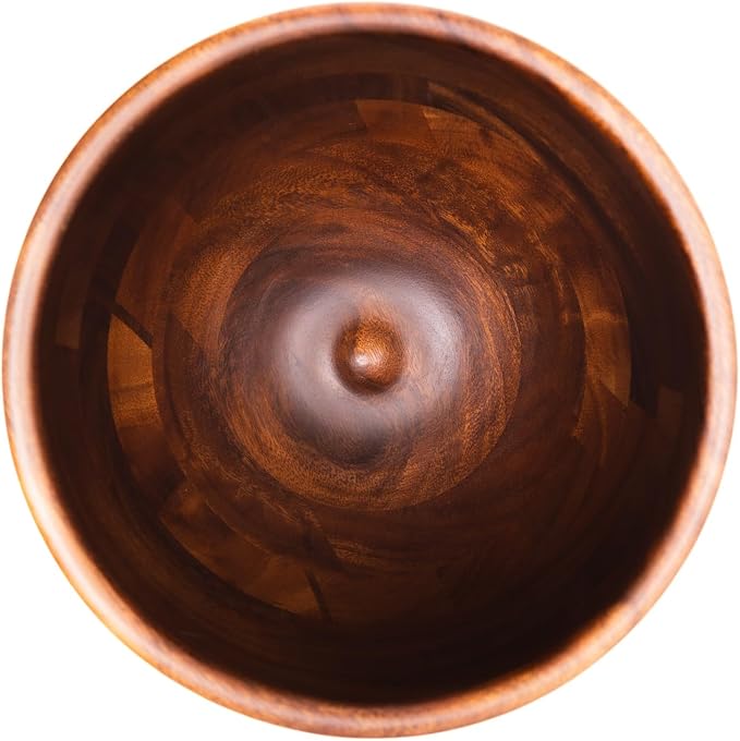 Biscuitique Premium Solid American Walnut Wood Mixing Bowl Compatible with Kitchen Aid Tilt-Head Models 4.5 Quart and 5QT Stand Mixer Wooden Bowls