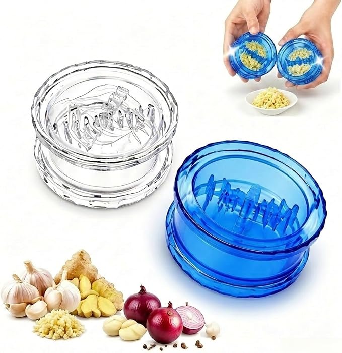 Manual Garlic Twister Mincer, Crusher and Herb Chopper Tool, 2 Pack