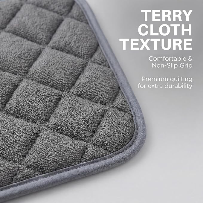 MAQIHAN Pot Holders for Kitchen - 4 PCS Cotton Hot Pads for Kitchen Gray | Cotton Potholders Set, Heat Resistant Terry Cloth 7 Inch, Oven Pads, Cooking, Baking Pans, Dining Table & Countertops
