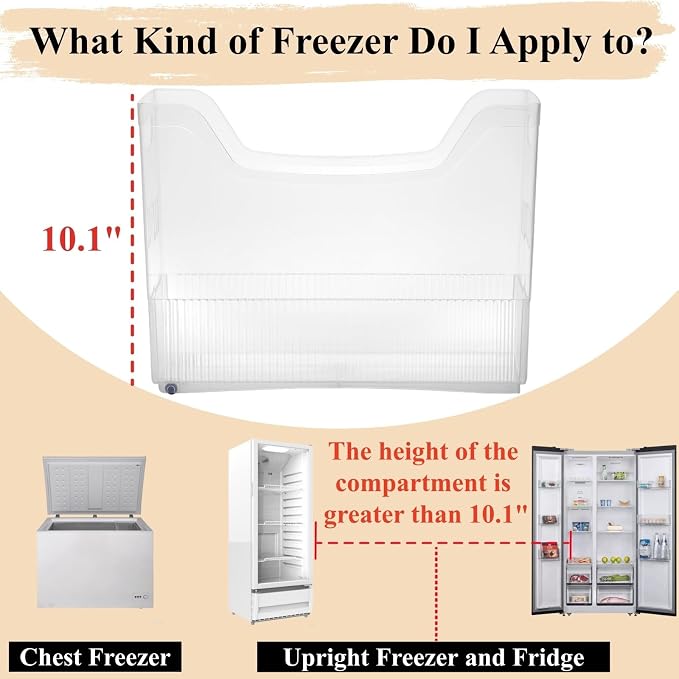 Peohud 3 Pack Freezer Organizer Bins with Wheels, Clear Plastic Pantry Storage Organizer with Handle, Tall Narrow Kitchen Organization Rolling Bins for Fridge, Cabinet, Bathroom, Under Sink, Office