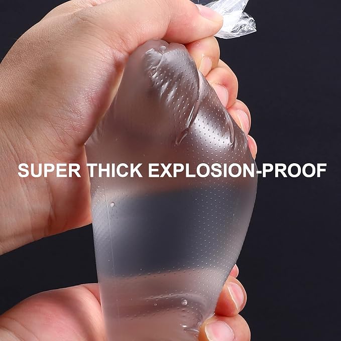 XSEINO Disposable Piping Bags, 12 Inch - 300PCS Heavy Duty Anti Burst Pastry Bags With Bump Non-slip Design For Icing and Frosting and Cookies Decoration Bags(Thickened)