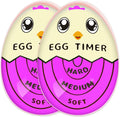 Lasubst Egg Timer for Boiling Eggs that Changes Color When Done, 2 Purple