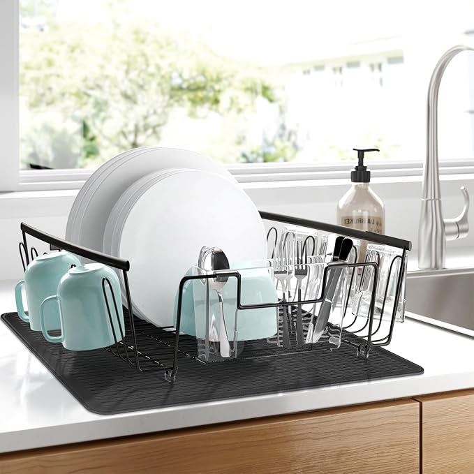 YUHFERA Stove Top Cover for Electric Stove - Silicone Stove Mat for Glass Top, Glass Cooktop Protector, XL Dish Drying Mats for Kitchen,Oven Covers for Electric Stove (Black,36 x 21)