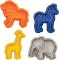 Mrs. Anderson's Baking Animal Cracker Cookie Cutters, Set of 4, Spring-Action Embossing Cutters For Cookies, Fondant, And Pastry Dough