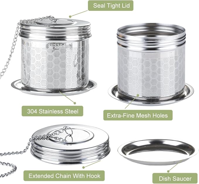 Tea Infuser Tea Strainer for Loose Tea, Stainless Steel Tea Ball | Spice Infuser 11cm/4.3 inch