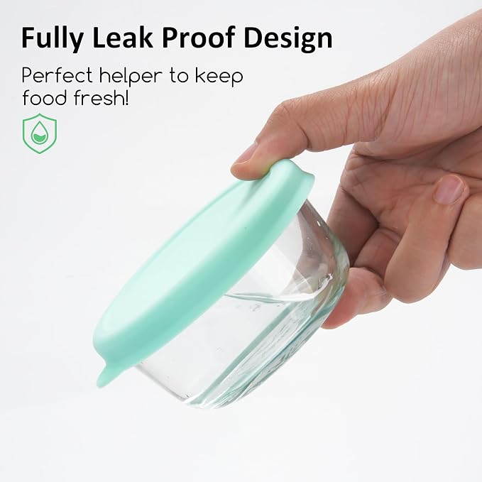 1 Cup Round Silicone Storage Cover Lids Replacement for Anchor Hocking and Pyrex 7202-PC Glass Bowls (Container not Included) (Green) 2 Pack