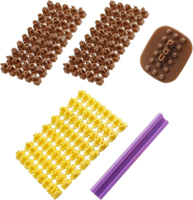 Hoypeyfiy 172 PCS Alphabet Number Symbols Cookie Cutters Set Biscuit Cake Impress Embosser Cutter Stamp Press DIY Embosser Mold for Cake Baking Clay