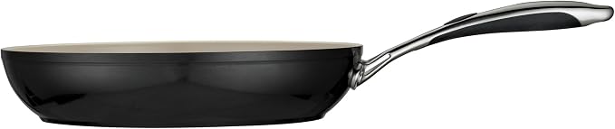 Tramontina Ceramica Deluxe 12-Inch Large Frying Pan | Ceramic Non Stick Skillet, Oven-Safe, Metallic Black