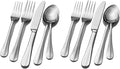 Pfaltzgraff Everyday Simplicity 53-Piece Stainless Steel Flatware Set, Service for 8 (Pack of 2)