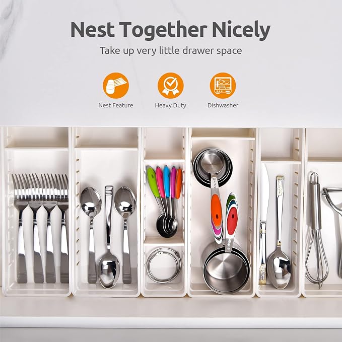 Measuring Cups : U-Taste 18/8 Stainless Steel Measuring Cups and Spoons Set of 10 Piece, Upgraded Thickness Handle (Multicolors) | Upgraded Thickened Handle, Reinforced Welded Joints, Nested Stackable Design, Metal Measure Set for Kitchen Baking Cooking