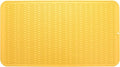 MicoYang Silicone Dish Drying Mat for Multiple Usage,Easy clean,Eco-friendly,Heat-resistant Silicone Mat for Kitchen Counter or Sink,Refrigerator or Drawer Liner Yellow 4XL 32 inches x 18 inches