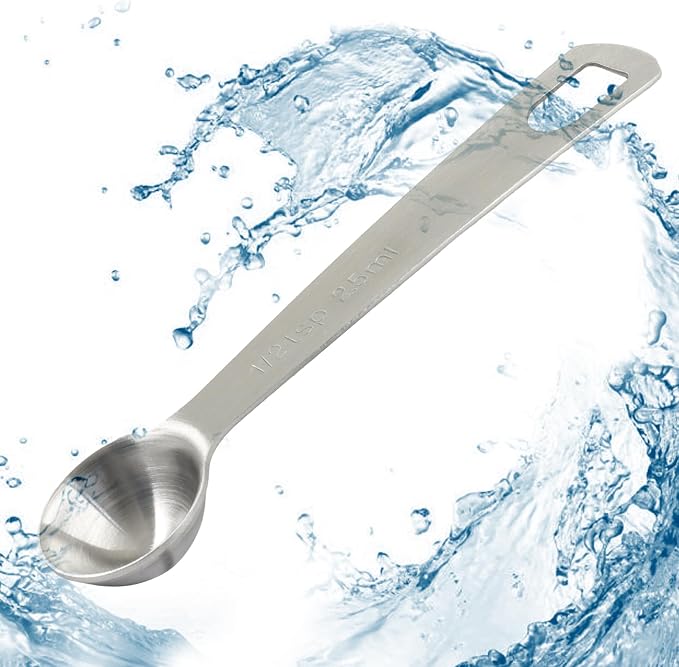 2Pcs 1/6 Tbsp (1/2 Tsp | 2.5 Ml) Stainless Steel Measuring Spoons | For Measuring Coffee Powder, For Measuring Grains, For Measuring Loose Tea