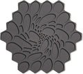 7 x 7" Hive Interlocking Silicone Trivet, BPA, PVC-Free , Heat Resistant Up To 675°F, Non Slip, Protects Table From Heat, Graphite Color, Pack of 1